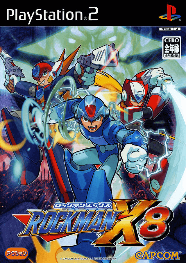 Rockman X8 box art for Playstation 2